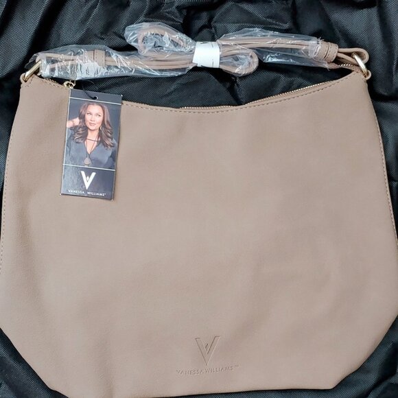 Vanessa Williams Hobo Bag with Gold Accents - NEW! - Picture 1 of 9